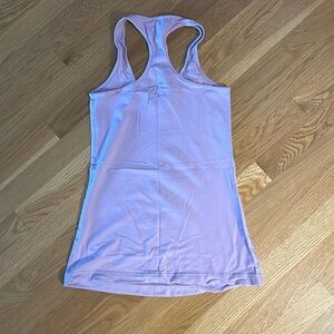 Lavender colored racerback lululemon tank top